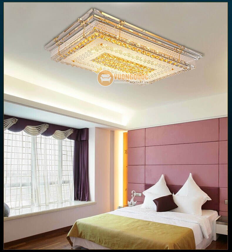 Đèn ốp trần nhập khẩu mạ vàng sang trọng CM254-4